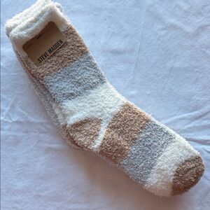 Steve Madden Women’s Cozy Socks - White, Gray, and Tan